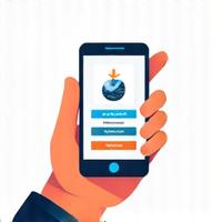 スマートフォンで日本レンタカーアプリをダウンロードしているイメージ